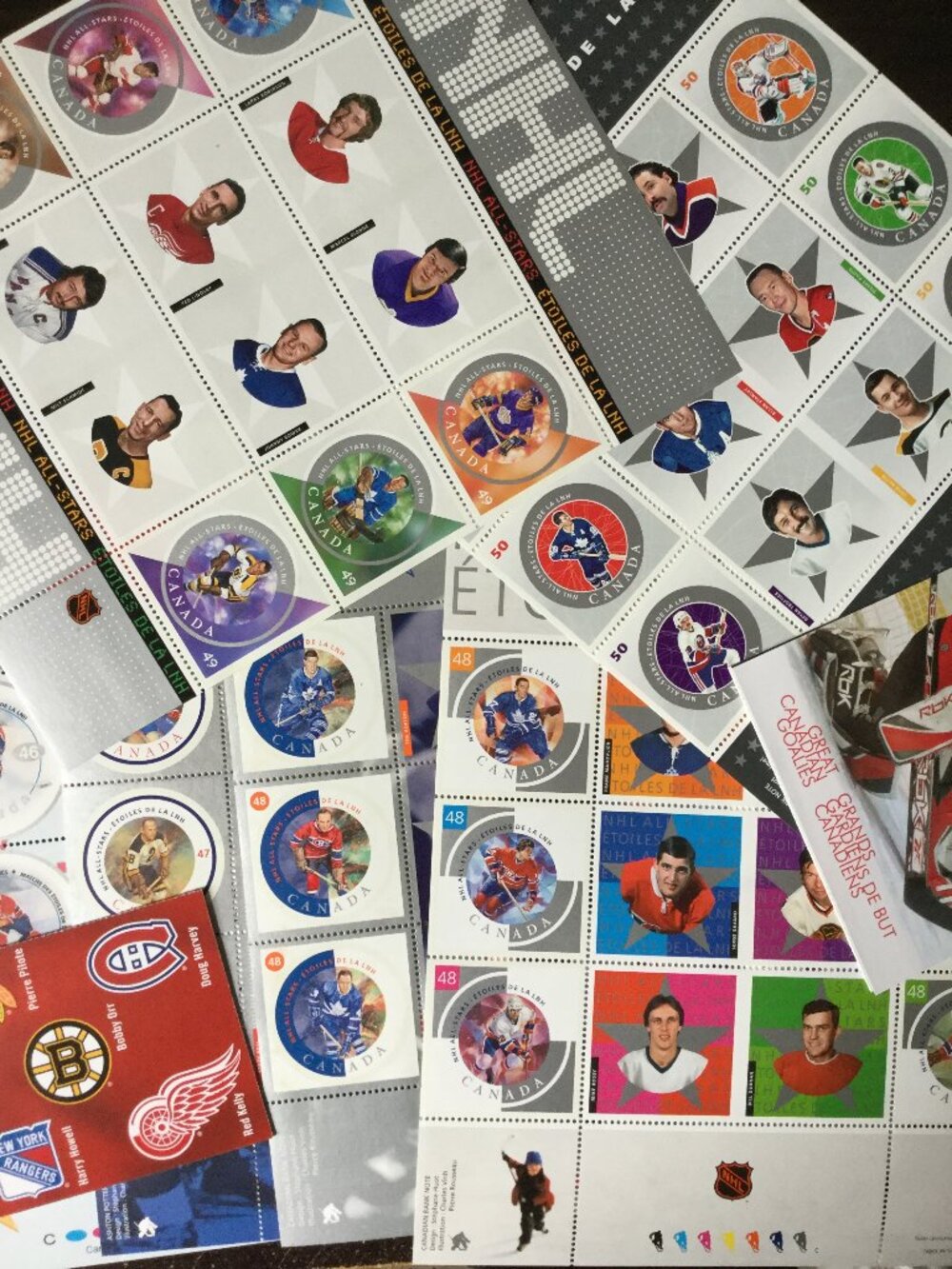 Canadian Hockey Players Commemorative Stamps Bundle